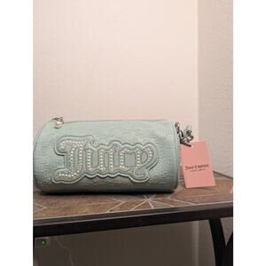 Juicy Couture NWT Blue String of Pearls Roll Bag Y2K Pearls